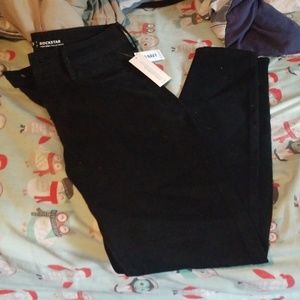 NWT old navy high waist rockstar jeggings black